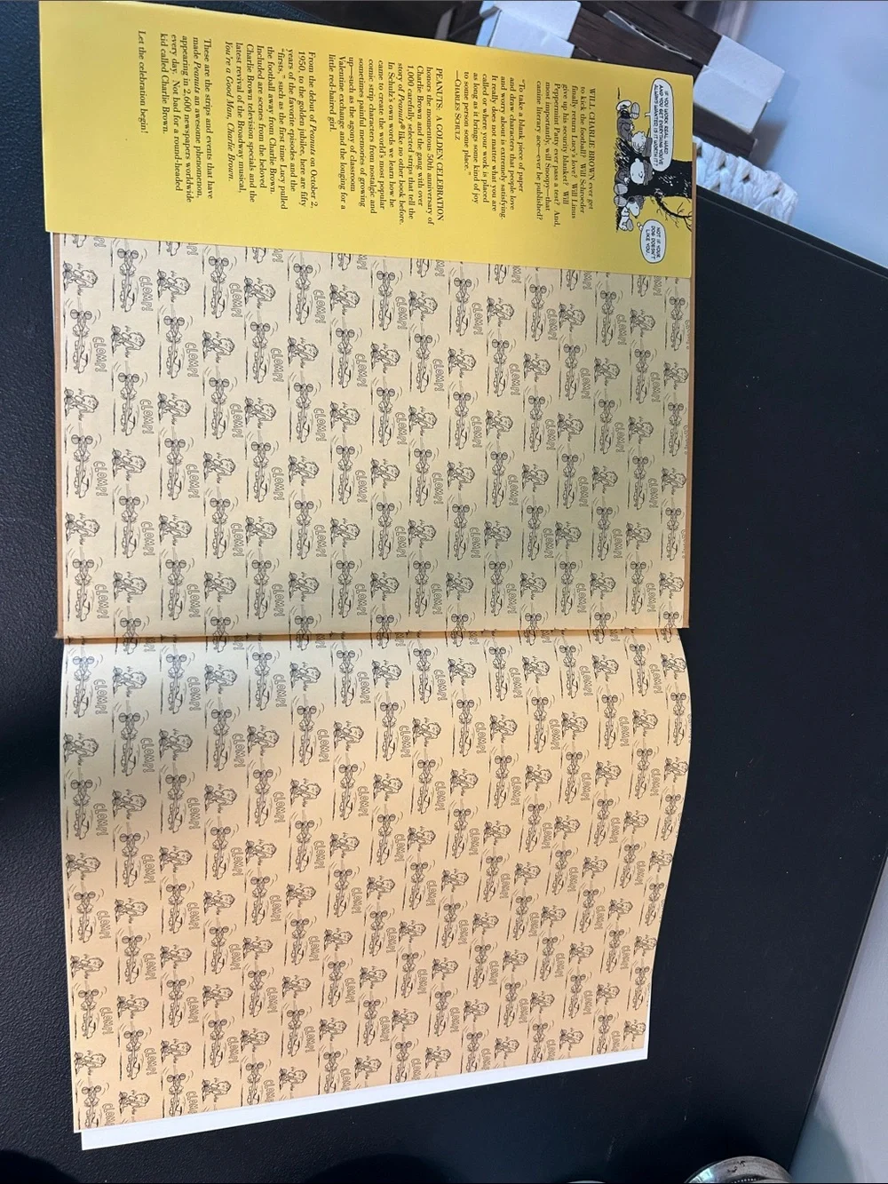 Peanuts Golden Celebration Coffee Table Book - Gold Cover. Charlie Brown